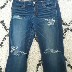American eagle super stretch distressed jeans
